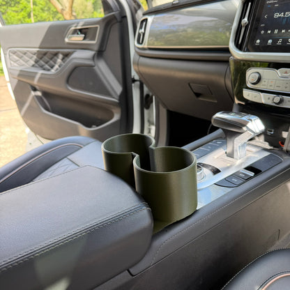 GWM Cannon Deluxe Cup Holder Fix, Carbon Olive Green, dual 83mm cups | SimuVerse.AU